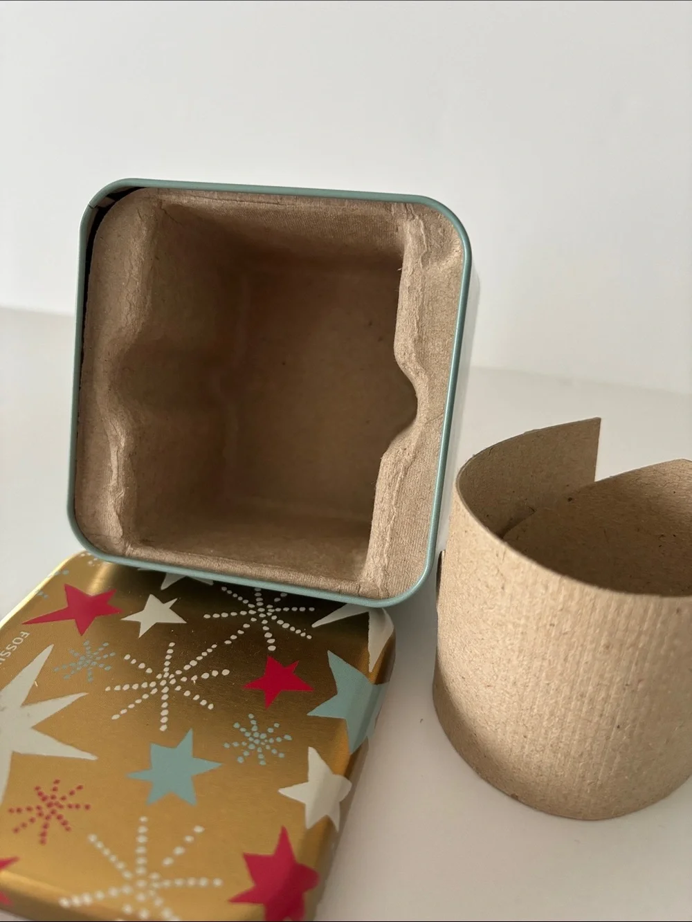 Fossil Holiday Themed Watch Tin Box